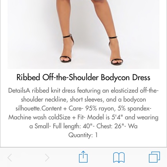 off the shoulder dress - Picture 2 of 2